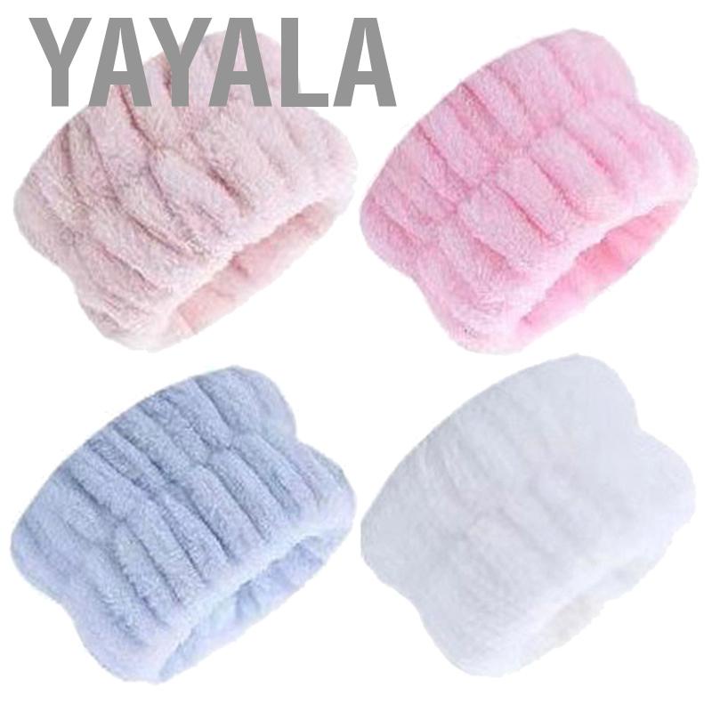 Yayala Face Washing Wristband Strong Water Absorption Flannel Breathable Light Skin Friendly Wrist Wash Band