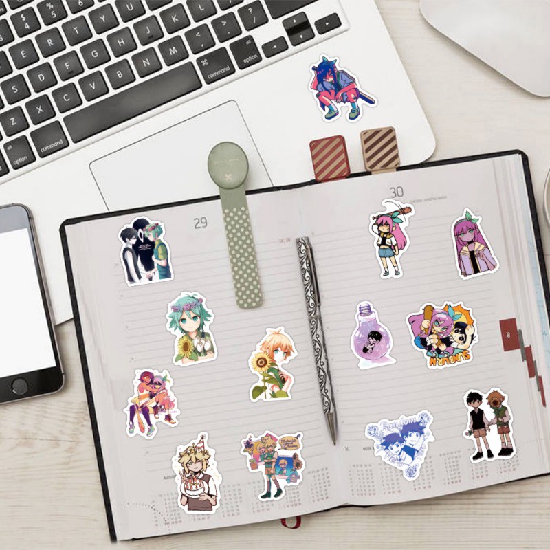 Z & m❀ Hình Dán omori ❀ Bộ 60 Miếng Dán Chống Thấm Nước Đồ Chơi Chất Lượng Cao