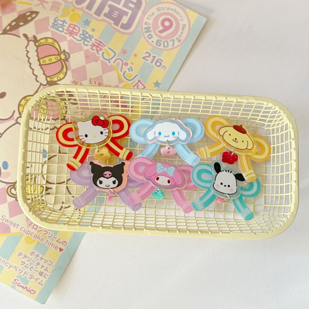 Kẹp Tóc Hình sanrio kuromi Cinnamoroll Dễ Thương Cho Bé Gái