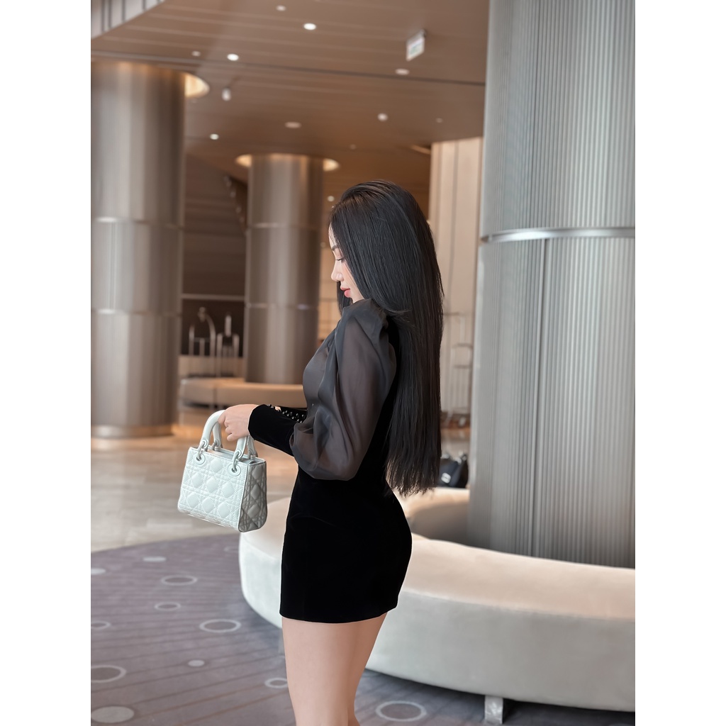 ĐẦM NHUNG TAY DÀI - B05305