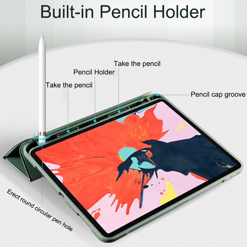 Bao Da Máy Tính Bảng Có Ngăn Đựng Bút Cho ipad pro 11 4th 10th 10.9 10.2 7th 8th 9th 5th 6Th air 9.7 2018 Mini 6 2020 air 5 4 10.9 2022 ipad pro11 m1 2021