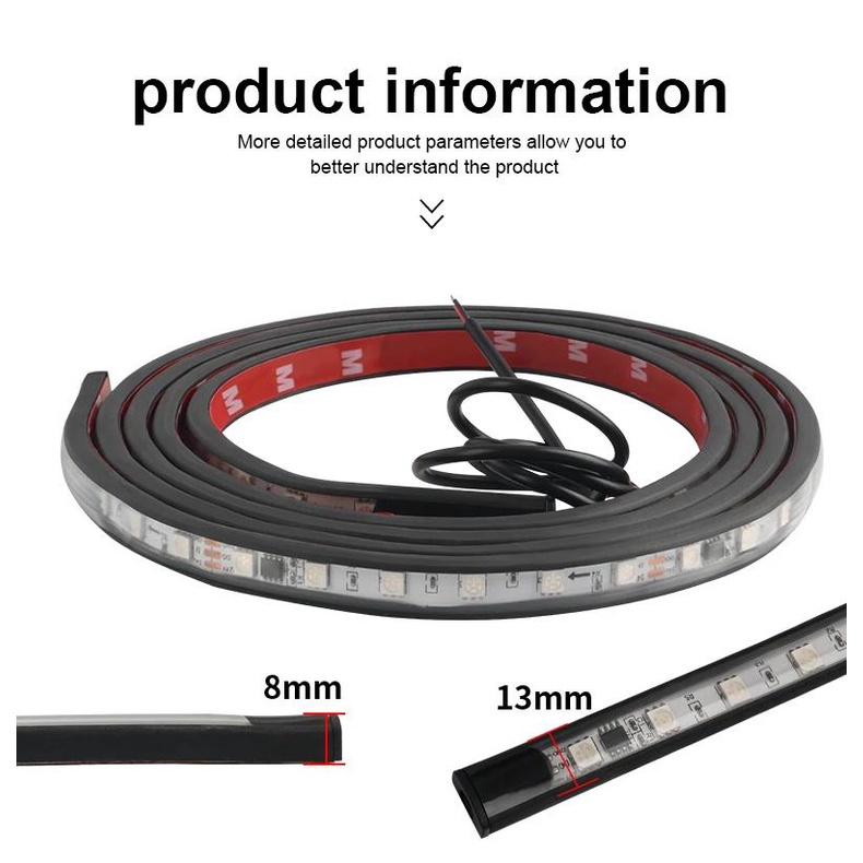 Dây Đèn led rgb 12v / 24v 1.2m 1.8m 2m 2.4m Cho Xe Tải