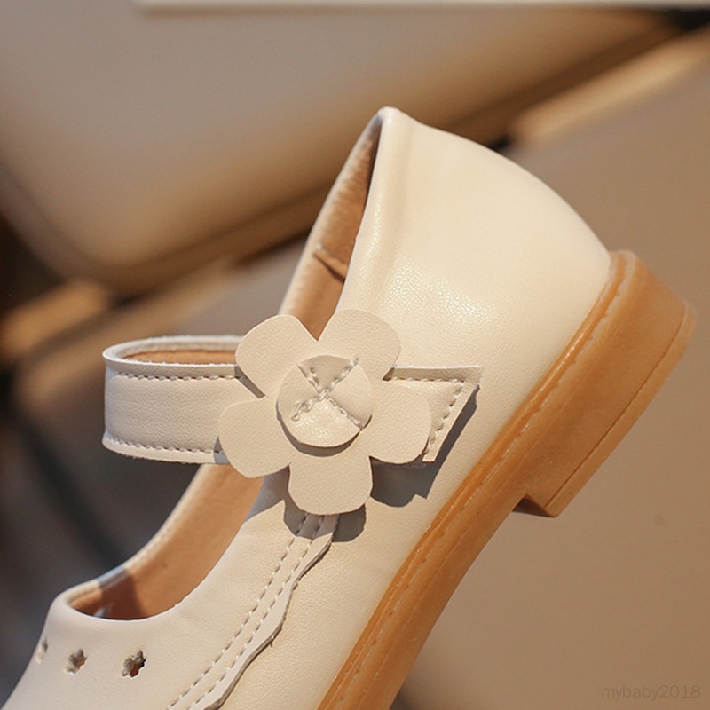 Giày Da Đế Mềm Chống Trượt Cho Bé Gái