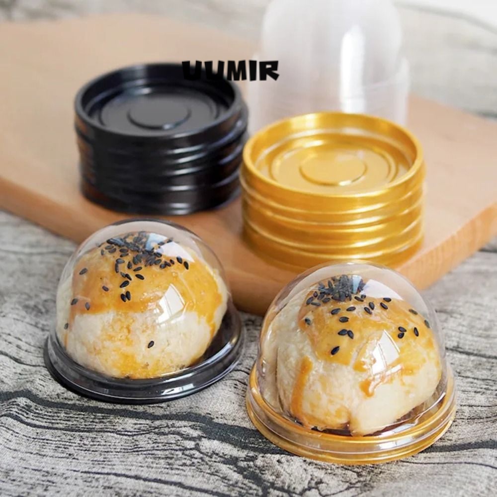 UUMIR Set 50 Hộp Đựng Bánh Trung Thu / Tráng Miệng mini Bằng Nhựa Trong Suốt Trang Trí Tiệc Cưới