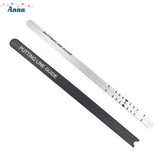【Anna】Golf Putter Ruler Aid Putting Alignment Rail Black/Silver Golf Practice