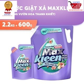 Combo Túi Nước giặt Maxkleen 2.2kg HƯƠNG THIÊN NHIÊN Tặng túi ls 600g