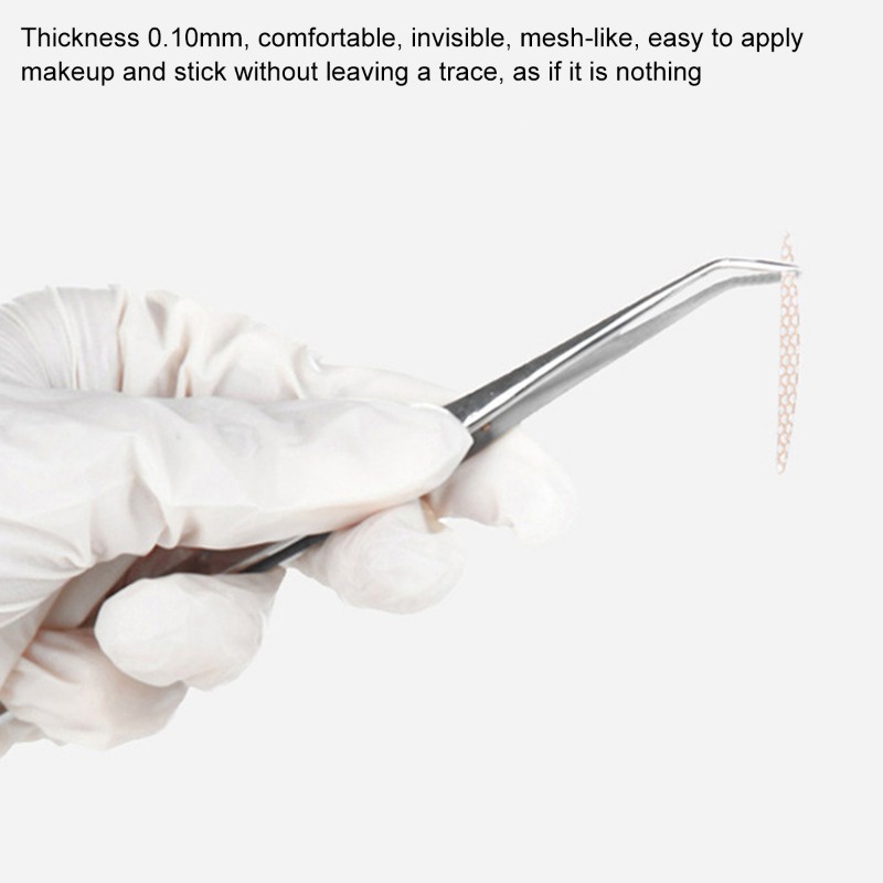 Motonozen Băng Keo Dán Mắt Hai Mí Tự Dính Họa Tiết Kẻ Sọc Màu Be Trong Suốt