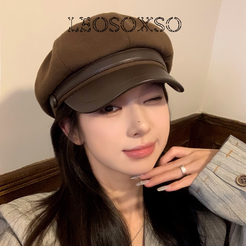 LEOSOXS Mũ beret Phong Cách retro Thời Trang Thu Đông Cho Nữ AMZ23C0BJG