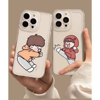 Ốp Điện Thoại Trong Suốt In Hình Cặp Đôi Cho iphone 15 14 13 12 11 pro max couple case xs 6 7 8 plus ip11 ip15 ip14 pro max 11