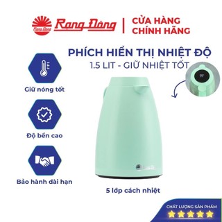 Phích hiển thị nhiệt độ thông minh Rạng Đông 1,5 lit, bình thuỷ giữ nhiệt đựng nước nóng RD-1542 N4.E