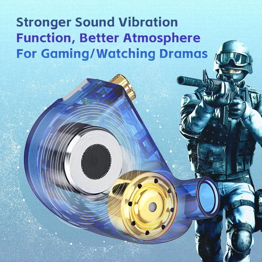 Cvj Tai Nghe Thể Thao Chạy Bộ Chơi Game Tháo Rời Được 2pin + Đơn Vị Rung 10mm