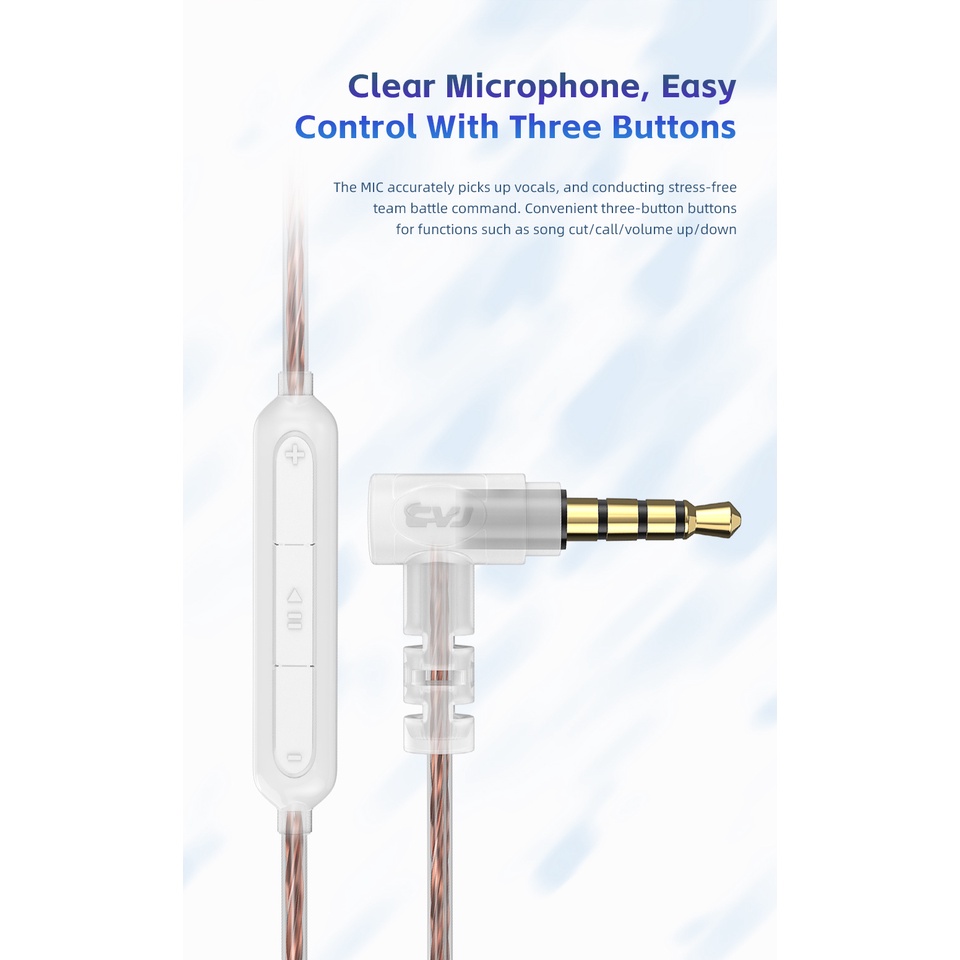 Cvj Tai Nghe Nhét Tai Có Dây 10mm Âm Thanh Sống Động Chất Lượng Cao