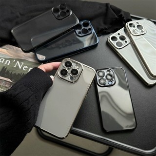 For iphone 15 pro max 14 pro max Ốp Điện Thoại TPU Silicon Trong Suốt Khung Vuông Mạ Sang Trọng Cho for  iPhone 13 12 11 Pro Max X XS XR 7 8 Plus SE