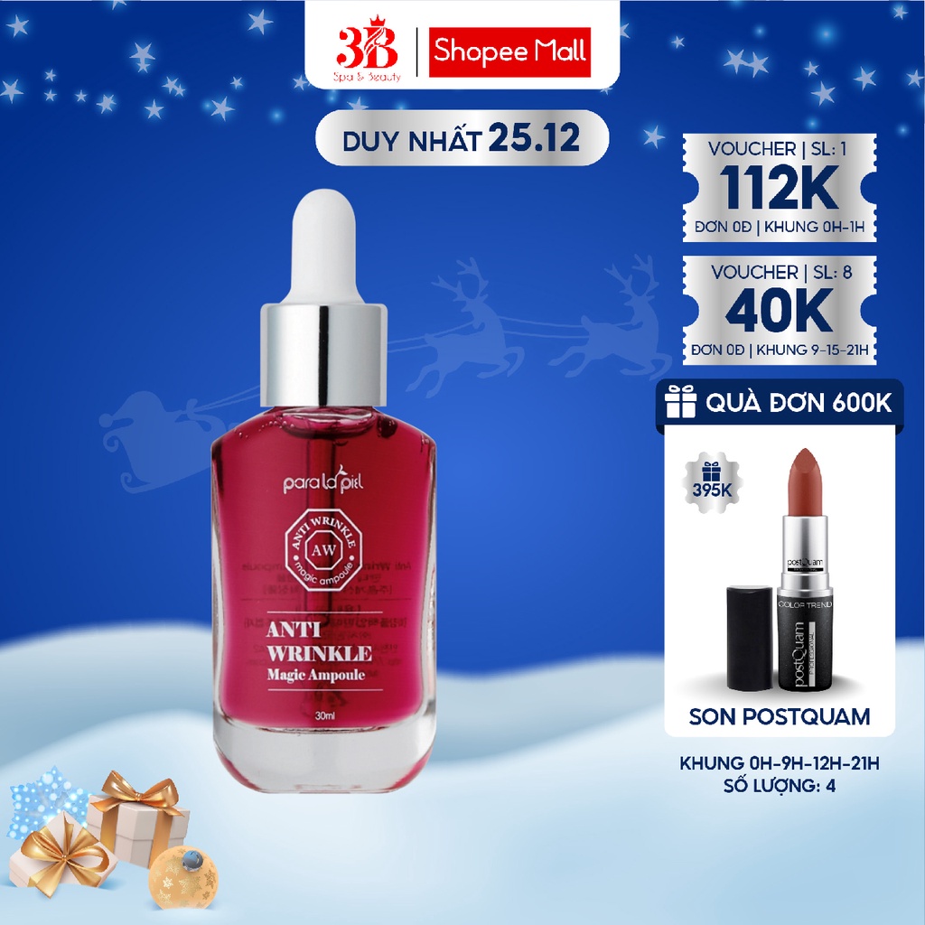 Tinh Chất Ampoule Peptide "THẦN DƯỢC" Chống Lão Hóa & Giúp Trẻ Hóa Làn Da PARALAPIEL Anti Wrinkle Magic Ampoule 30ML A08