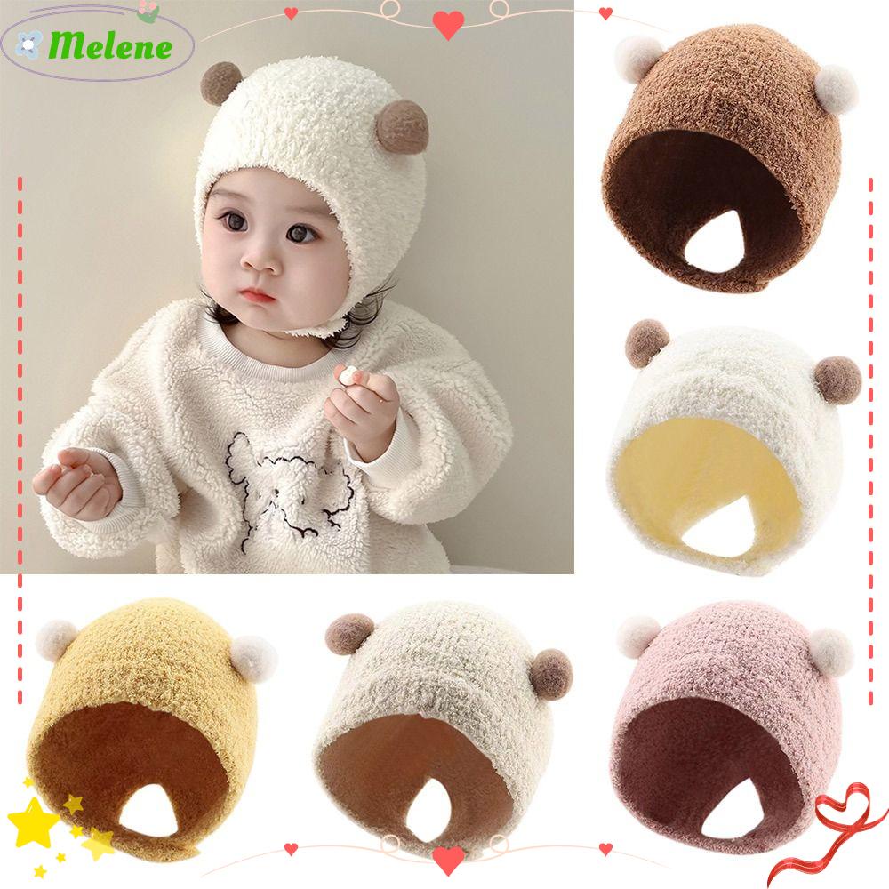 Melene Mũ Trùm Đầu Mùa Thu Đông Ấm Áp Mềm Mại Dày Dặn Phong Cách hip hop Dễ Thương Cho Bé