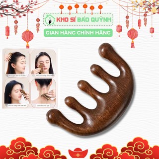 Lược Gỗ Đàn Hương Massage Da Đầu, Massage Cổ Và Toàn Thân Giúp Thư Giãn, Lưu Thông Máu, Kích Thích Mọc Tóc, Giảm Mệt Mỏi