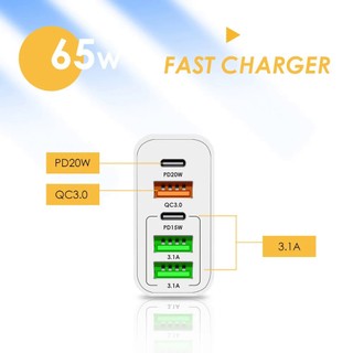Củ Sạc Nhanh QC3.0 POCO Cổng USB C 65W