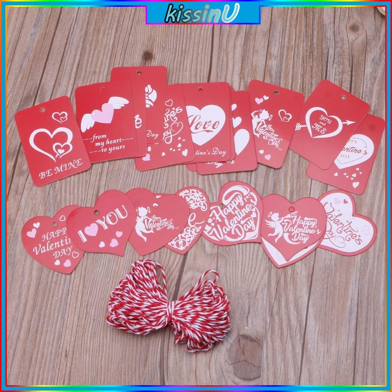 Thẻ Giấy Treo Trang Trí Quà Tặng Tiệc Cưới In Chữ kiss Beauty