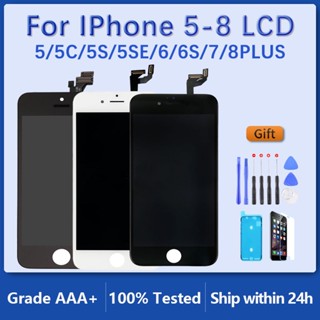 Màn Hình Cảm Ứng LCD Kèm Kính Cường Lực Thay Thế Chuyên Dụng Cho iphone 5 5C 5S SE 6 6S 7 8 Plus 7G 7P 8G 8 Plus 