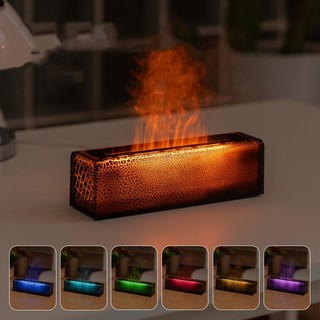 Hàng mới về mới máy khuếch tán tinh dầu hình ngọn lửa nhiều màu sạc usb