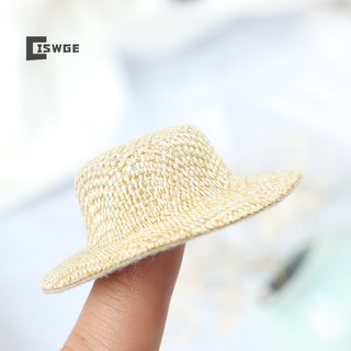 Bộ 2 nón rơm mini dùng trang trí nhà búp bê