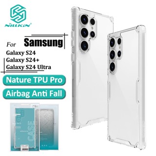 Ốp Điện Thoại Nillkin Bằng TPU Mềm Trong Suốt Siêu Mỏng Có Túi Khí Chống Sốc Cho Samsung S24 Ultra S24 + S24