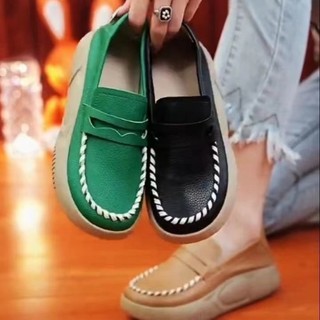 Giày Lười Da Đế Mềm Thời Trang Cho Nữ