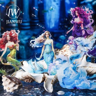 Bộ 5 tấm sticker dán trang trí hình nàng tiên cá diy