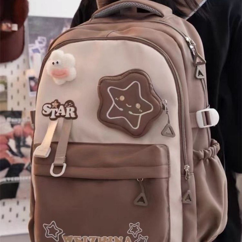 Ba lô dễ thương cho bé gái phong cách Hàn Quốc học sinh trung học học sinh tiểu học ba lô du lịch dung tích lớn