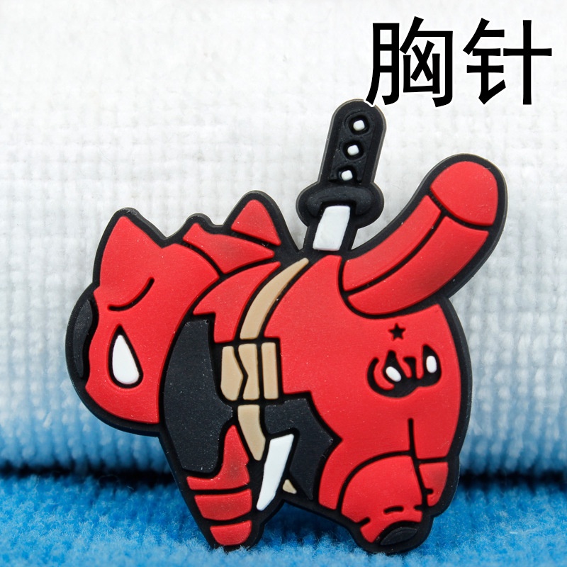 1 Trâm Cài Áo Bằng Cao Su pvc Mềm Hình avengers league Hoạt Hình