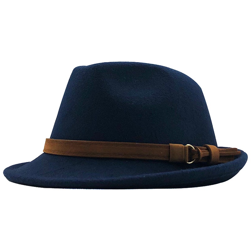 Mũ Phớt Da Phối Nút Phong Cách hip Hop Cho Nam Và Nữ