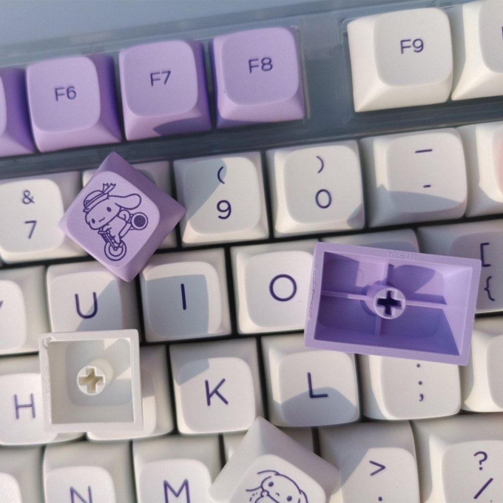 Keycap chó quế 147 phím XDA keycap cao PBT quá trình thăng hoa keycap dễ thương rất phù hợp cho các bạn gái dễ thương