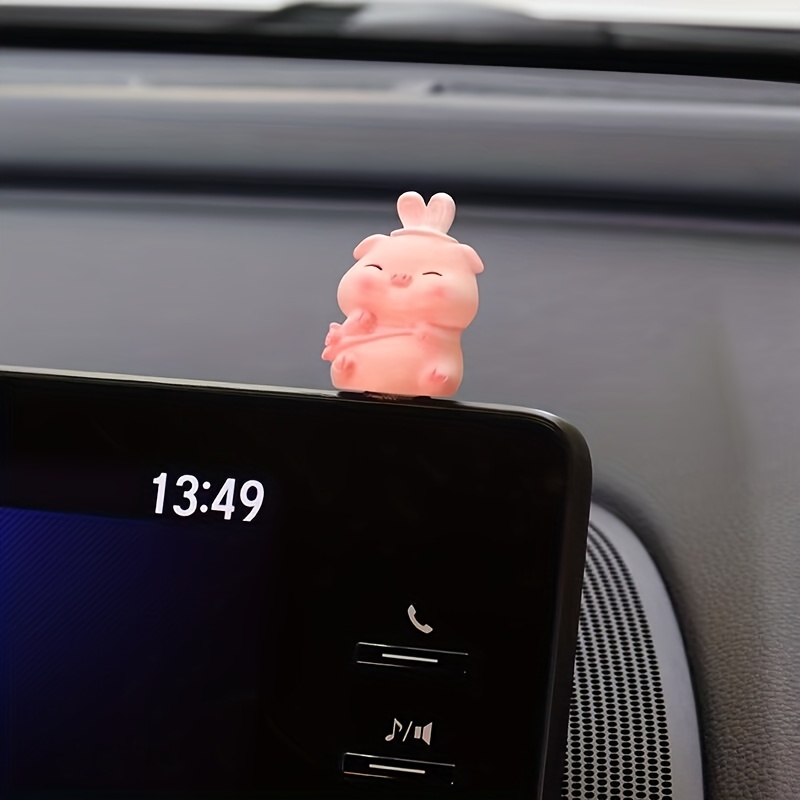 Set 4 Đồ trang trí Chú Heo mini Dễ Thương Dùng Để Trang Trí Màn Hình Máy Tính / Ô Tô