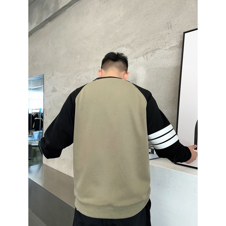 Màu Sắc Áo Thun Dáng Rộng Cổ Tròn Phối Màu Tương Phản Thời Trang Mùa Xuân Dành Cho Nam