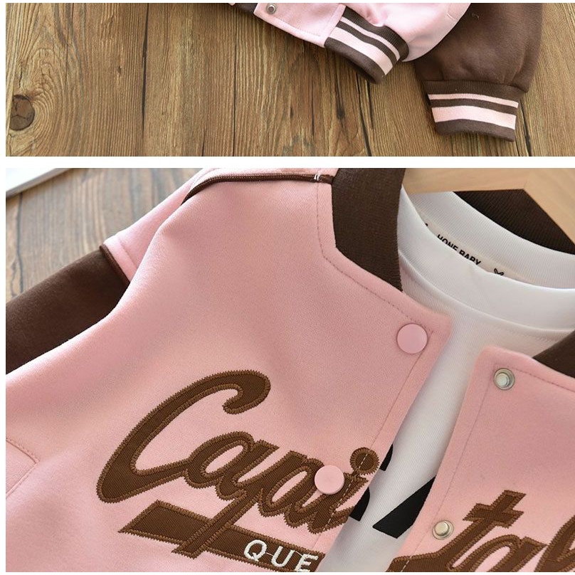 Áo Khoác Bóng Chày Phong Cách Công Chúa Hợp Thời Trang Cho Bé Gái 4-15 Tuổi