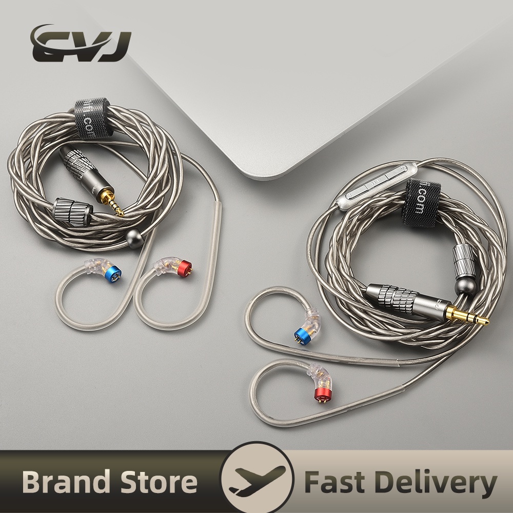 Dây Cáp Nối Nâng Cấp Tai Nghe Mạ Bạc ls200 Kèm mic 2.5 3.5 4.4 type c Cho kz konoka