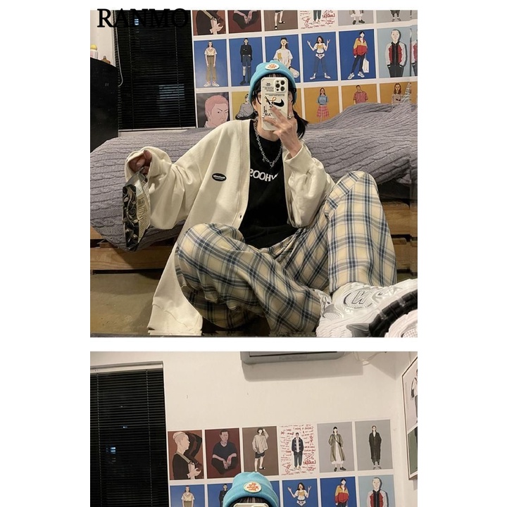 RANMO Áo Len áo khoác cardigan áo cardigan Thời trang hàn quốc A91KEJK 36Z230904