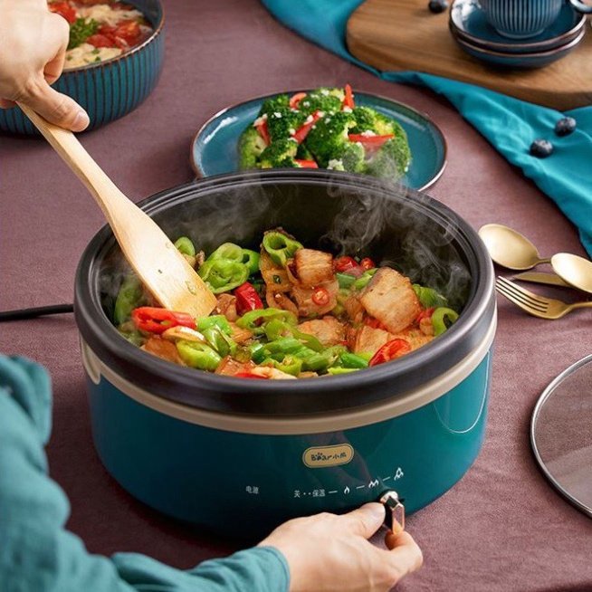 Nồi Lẩu Bear ⚡ CHÍNH HÃNG ⚡ Bếp Lẩu Chiên Xào Đa Năng Dung Tích 4L Model DHG-P40C1-Bảo Hành 12 Tháng