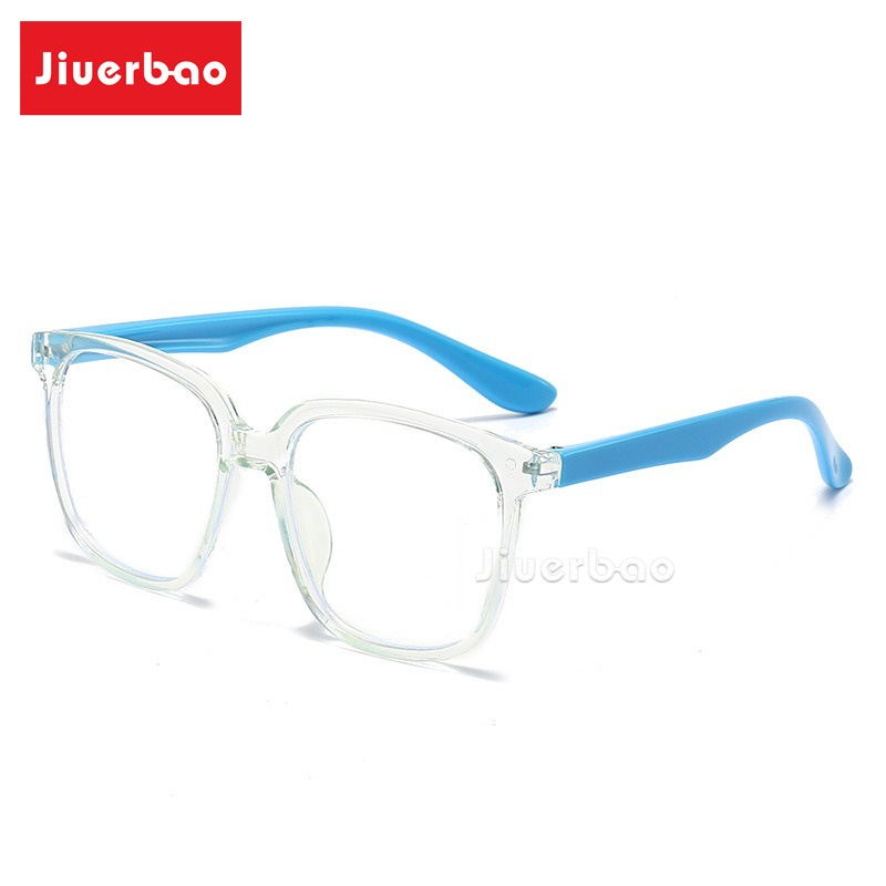 Kính Chống Tia Bức Xạ Gọng Vuông Màu Đen Phong Cách Hàn Quốc Cho Trẻ Em