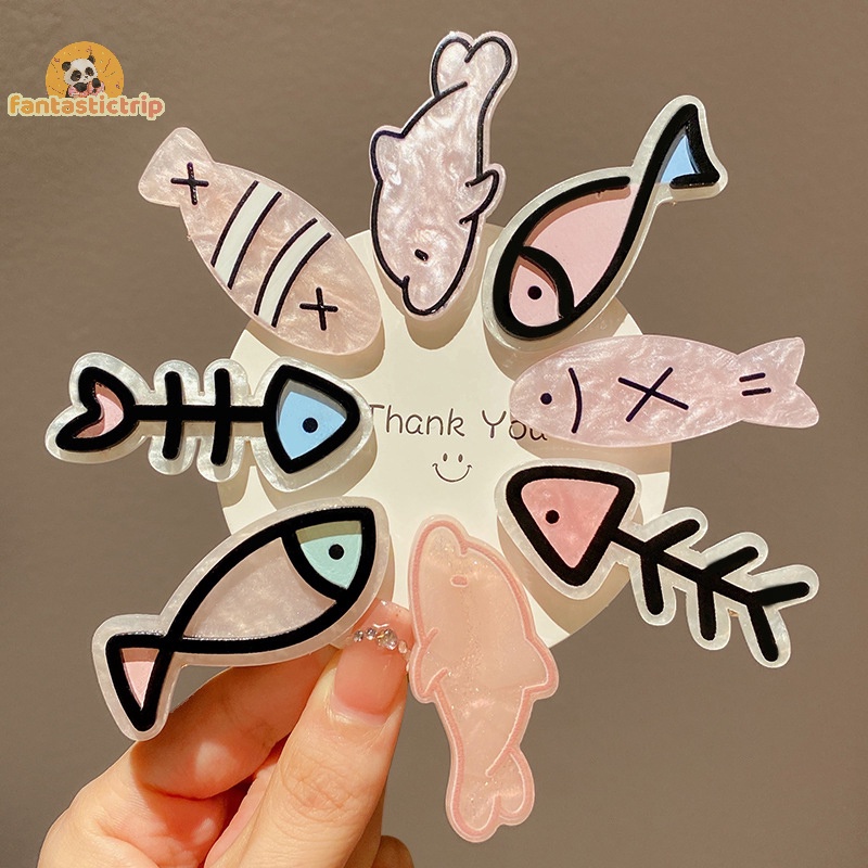 Kẹp Tóc Hình Xương Cá Nhỏ Dễ Thương Phong Cách Nhật Bản Cho Nữ Sinh