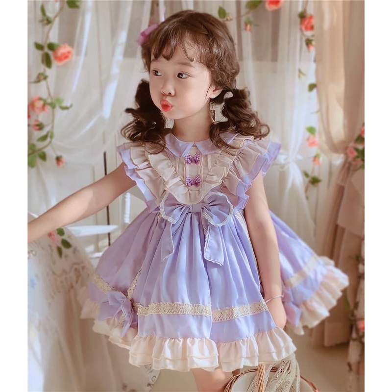 Đầm Công Chúa Phong Cách lolita Xinh Xắn Cho Bé Gái