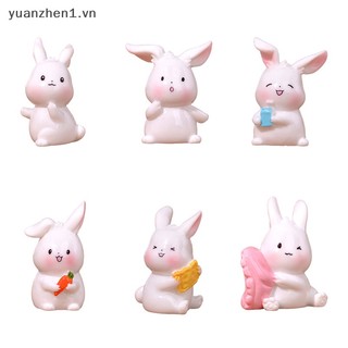 1 tượng thỏ cà rốt mini trang trí tiểu cảnh vn