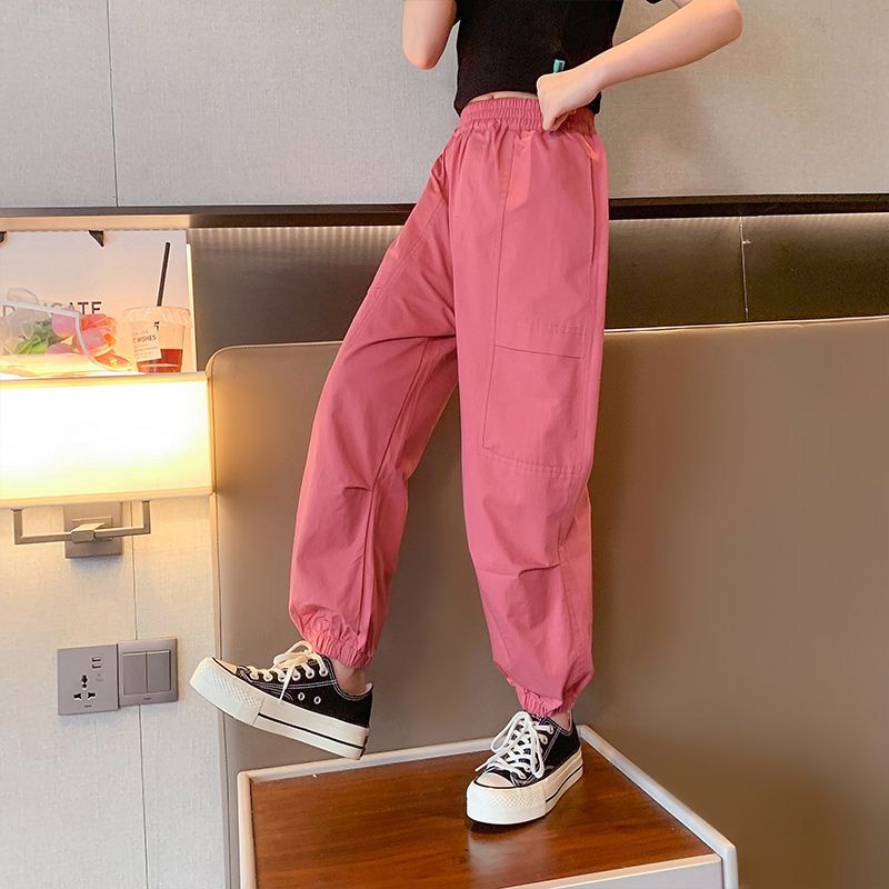 Quần jogger Dáng Suông Nhiều Túi Thoải Mái Cho Bé Gái