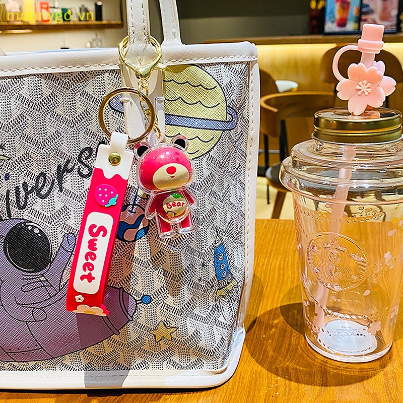 Monnygo Móc Chìa Khóa Xe Hơi / Túi Xách / Điện Thoại Hình Gấu / Dâu Tây Cười Dễ Thương Dùng Làm Quà Tặng Cho Bé vn