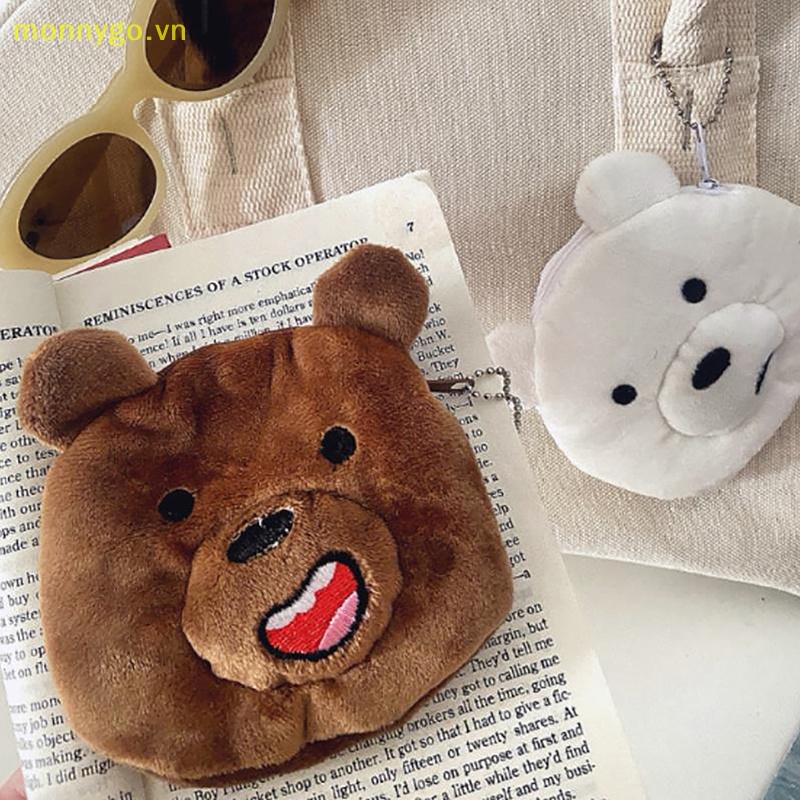 Ví Đựng Tiền Xu Hình Gấu Bông monnygo Dễ Thương