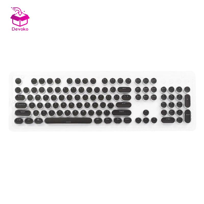 Bộ Bàn Phím Tròn - pbt 108 Phím Cơ Trong Mờ