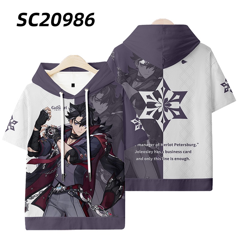 Hqy2 Bộ Áo + Quần Short Hóa Trang 3d Phong Cách anime genshin Impreza wriothesley haori kimono