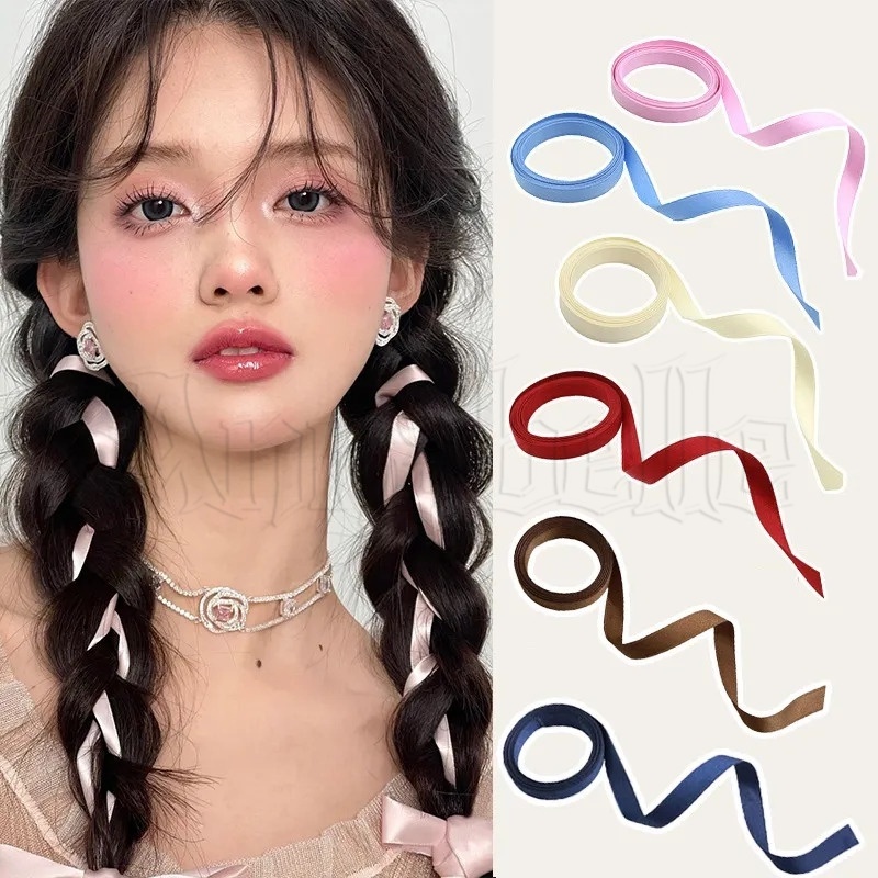 Dây Buộc Tóc 2m Bằng Lụa Thắt Nơ Bướm Thời Trang