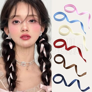 Dây buộc tóc 2m bằng lụa thắt nơ bướm thời trang