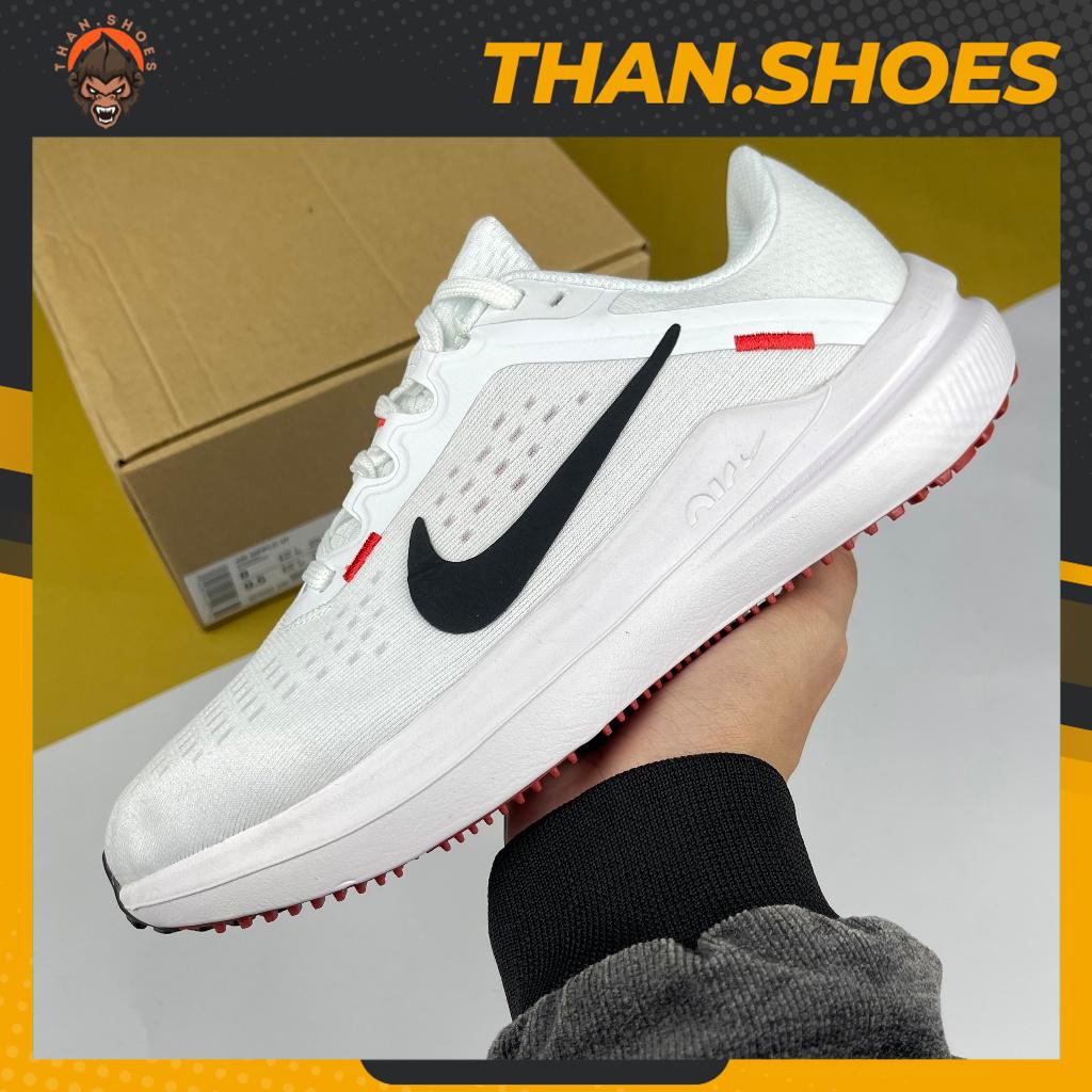Giày Thể Thao Zoom Winflo 10 White Black Crimson, Zoom Winflo Trắng Móc Đen - Than.Shoes